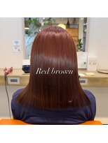 ラフ 日立(raf.)&nbsp;あか過ぎないレッドブラウン × 切りっぱなし