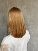ピュアメンド 梅田(Pure Mend)&nbsp;ブリーチ毛縮毛矯正×ゴールドベージュセミロング