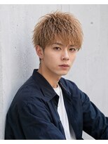 MEN's Baguz MEN'Sカット/ MEN'Sパーマ/ MEN'Sカラー ベージュブラウン束感ニュアンス韓国風メンズマッシュショート系