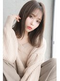 【FRAME なんば】うる艶Aラインミディ×シースルーバング
