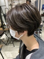 オンカラー(ON.COLOR)&nbsp;30代～50代ショート×白髪ぼかしハイライトショコラアッシュ