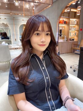 ロンド エスポワール 錦糸町(Lond espoir) ピンクベージュ前髪カタログマルチダボブ【韓国ヘア/鈴木颯】