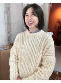 ボブ/ミニボブ/オリーブベージュ/20代/30代/40代