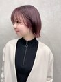 エミュ(Aimu.) 大分ピンクカラー/外ハネボブ/ぱつっとボブ/ケアブリーチ