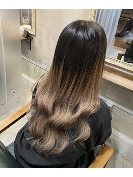 ルフレ 新宿本店1st(Reflet) プルエクステでナチュラルバレイヤージュ