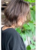 ミディアムパーマ×長め前髪×ゆるふわパーマ×30代40代50代