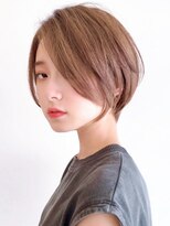 say.イメチェン外ハネボブ美髪ワイドバングショートミルクティー