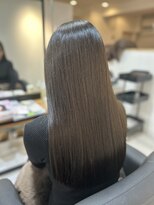 エフフォーユアヘアー 北方店(F for your hair)&nbsp;切りっぱなし オリーブカラー