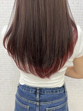 アズーア ヘアーアンドスパ(azure hair&spa) 裾カラー×ワインレッド