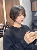 大人ショートカット×ひし形ショートボブ×前髪あり20代30代40代