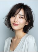 大人ボブ/レイヤーボブ/似合わせカット/ダークブラウン