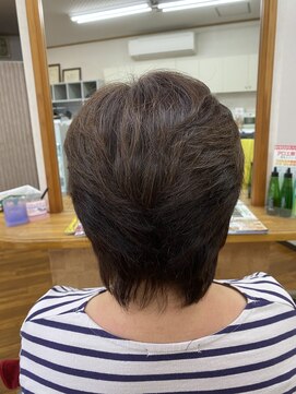 ヘアーズ サエミ イチ・ゴカラー(白髪染め) ＋ ショートレイヤー