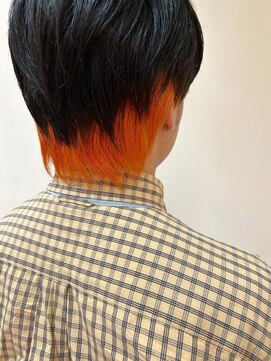 ニューヨークニューヨーク 海老江店(NYNY) ショートウルフ×オレンジカラー×10代×20代×30代