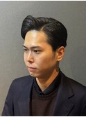 ビジネスフォーマル ツーブロックショート 七三オールバック