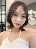 オリーブグレー/クラゲヘアー/ココアベージュ/レイヤーボブ