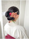 【misa】卒業式ヘアセット/成人式/タイトアレンジ/金箔/シニヨン