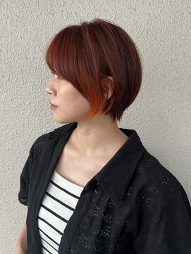 トゥーリ(tuuli) オレンジブラウン/髪質改善カラー/ショートボブ