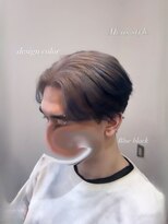 アグ ヘアー ドルチェ 静岡青葉通り店(Agu hair dolce) ブルーブラック×デザインカラーセンターパート