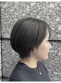 大人ショート/ショートヘア/ショートカット/白髪ぼかし/
