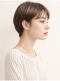 ふんわり耳掛けクールショート/小顔ヘア/透明感カラーp越谷