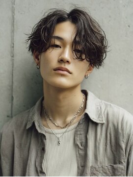 ダブルアール(RR MEN'S SALON) 波巻きツイストスパイラル/リバースセンターパート/由比ヶ浜