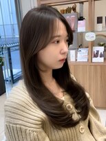 シュヴー 浦安店(CHEVEUX)&nbsp;レイヤーカット 顔周り 前髪カット オリーブベージュ