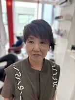 ヘアーライズ 池袋東口店(hair RISE)&nbsp;フレーミングカラーボルドーパープル30代40代50代
