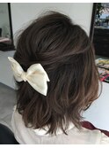 ハーフアップ