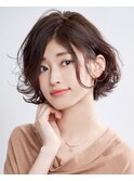 大人かわいい耳かけふんわりボブ