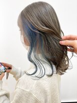 ヘアーメイクオズ(hair make O/S)&nbsp;ヘアメイクオズ&佐藤魁斗　インナーカラーブルー