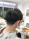 かき上げヘア　ニュアンスマッシュ　サイドパート　韓国マッシュ