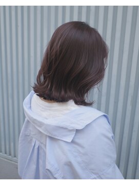 シャル オカチマチ 上野御徒町(shalu) ピンクブラウン　ミディアムボブ