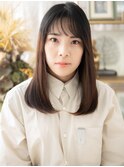 シースルーバングアースカラーエアストレートa浦和20代30代40代
