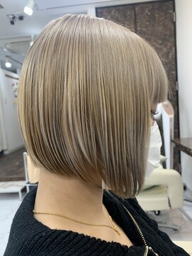 インデックスヘアーユー 錦糸町店(in'dex hair - U) アッシュグレー×ボブ[錦糸町/錦糸町ブリーチ/ケアブリーチ]