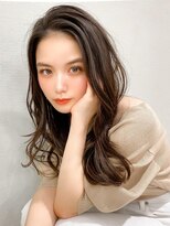 ラルユー 金山(LallYou)&nbsp;黒髪/グレーベージュ/レイヤーロング/前髪パーマ