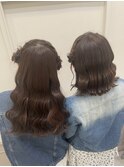 イベント前お揃いヘア
