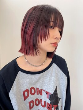 ヴィンスジオ 岐阜駅南(vince gio) レイヤー×ボブ