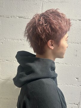 リュネッツ あざみ野店(lunettes) 【ブリーチ2回～】ホワイトピンク×メンズスパイキーショート