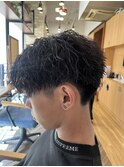 ツイストパーマ色気大人無造作刈り上げツーブロック札幌美容室