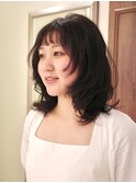◆ミディアムレイヤーカット/ウルフカット/顔周りレイヤー地毛風