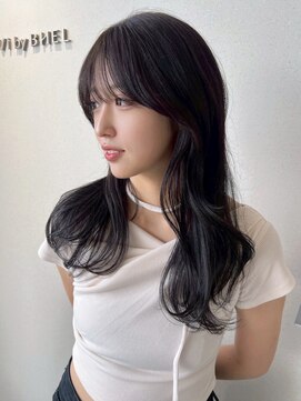 ベル サウス(BHEL south) 津市ロングレイヤーカットハッシュカット透明感カラー重めロング