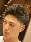 ツーブロック×アップバングメンズショート<本厚木> <理容室>