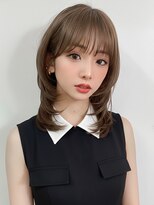 アフロート トウキョウ(AFLOAT TOKYO) 小顔前髪シースルーバング顔まわりミディアムレイヤーカット