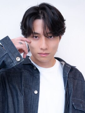 ハバナ 渋谷(HAVANA) メンズカット/センターパート/ニュアンスパーマ/ コンマヘア