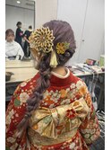 ヘアセット/成人式/ヘアアレンジ/編みおろし