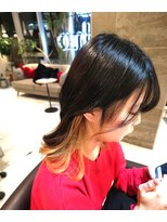 ルッカヘアガーデン 鶴ヶ島店&nbsp;インナーカラー/ブリーチぬきっぱなし/外ハネ