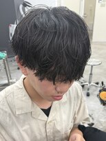 アウラ(AURA) シャドウパーマニュアンスパーマ波巻きシャドウメンズパーマ