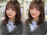 【小顔追求サロン】盛れる顔周りカット＋ワンカラー￥9000