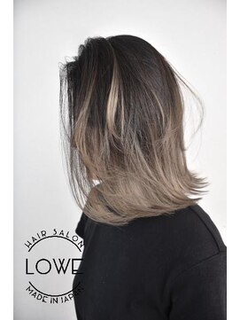 ルーヴェ(LOWE) LOWE 外国人風バレイヤージュとミントベージュの大人ボブ