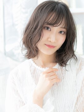 カバーヘア 上尾西口店(COVER HAIR) バレイヤージュシースルーバングくびれミディb上尾